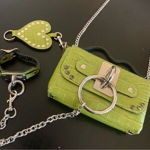 MINI GREEN ZANA BAYNE CHOKER BAG